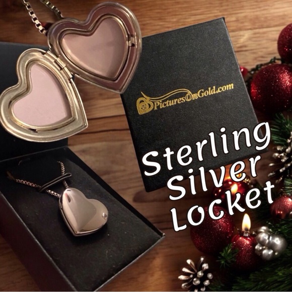 ❤️Sterling Silver Locket & 16” Box Chain (BG10) - Picture 1 of 9